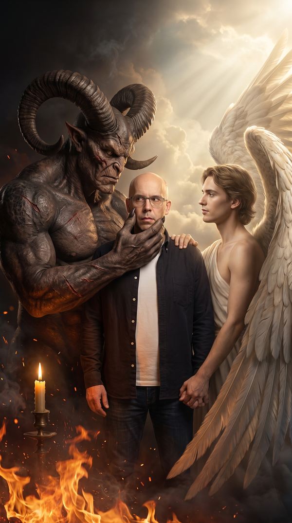 Engel und Teufel – KI-generiertes Bild